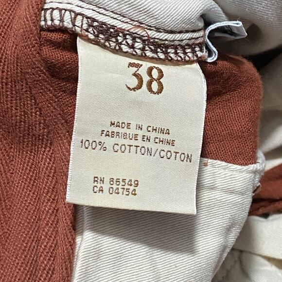 Tommy Bahama Cargo Shorts Size 38 Rust Orange Cotton Utility Pockets - Picture 6 of 9